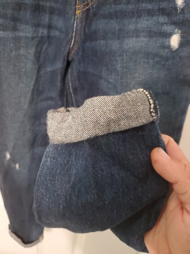 Polo Ralph Lauren Distressed Cuffed Blue Jeans The Sullivan Slim Denim Youth 14 - Picture 5 of 10