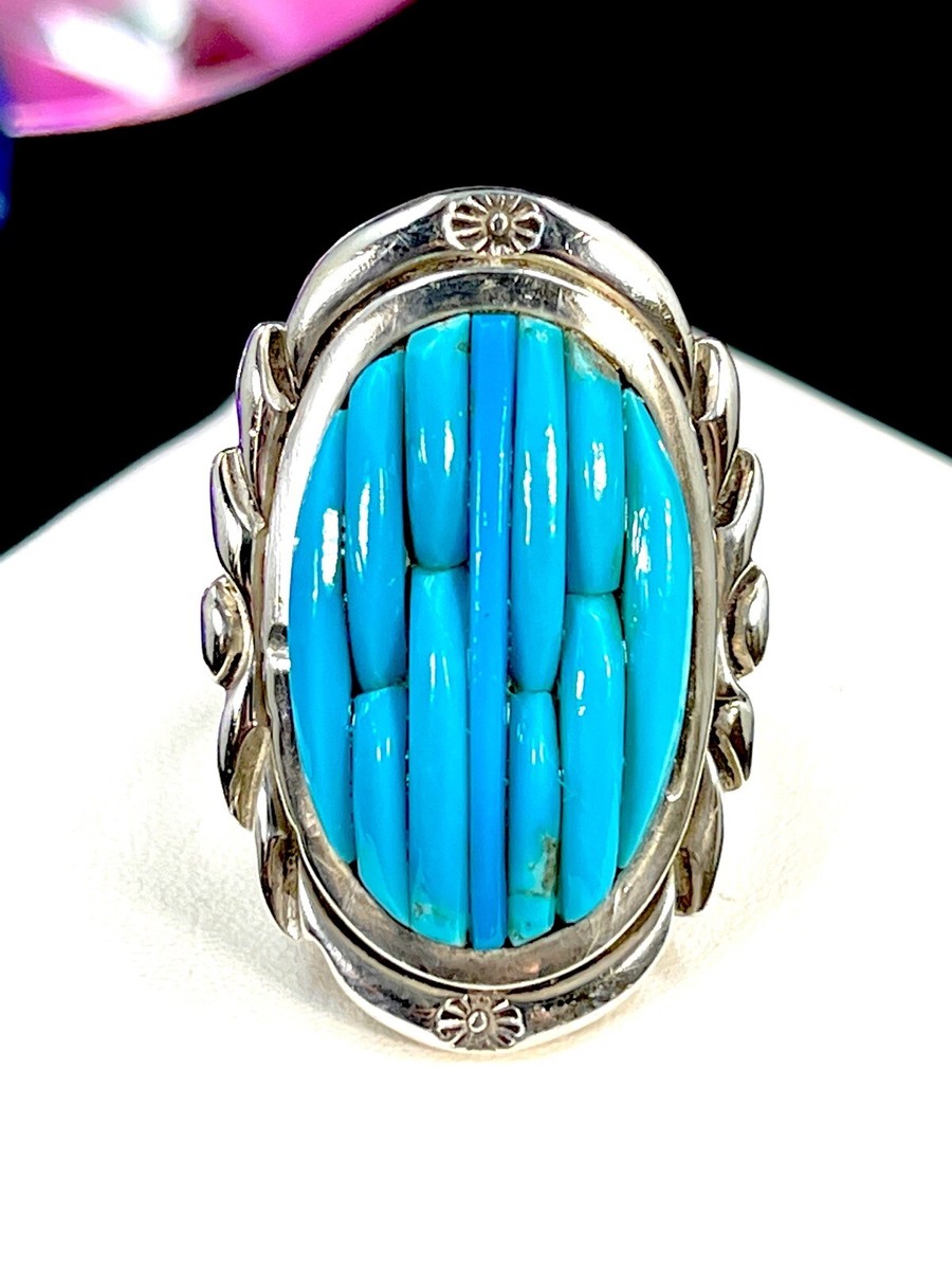 FABULOUS SIGNED PETE SIERRA NAVAJO STERLING SILVER COBBLESTONE