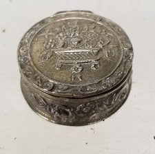 Antique Austrian German Hallmarked 830 Silver Pill Box Snuff