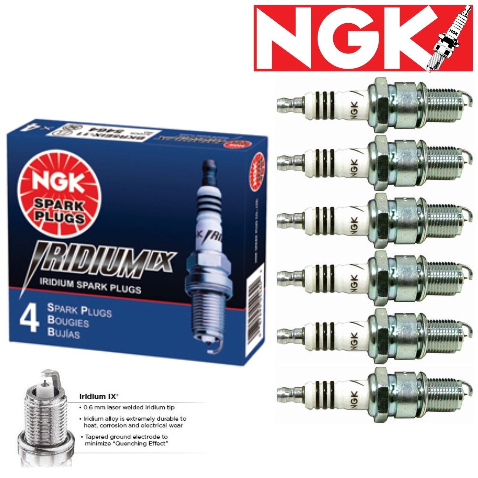 6 Pack NGK Iridium IX Spark Plugs 1979-1986 GMC K2500 4.8L L6 Kit Set Tune U
