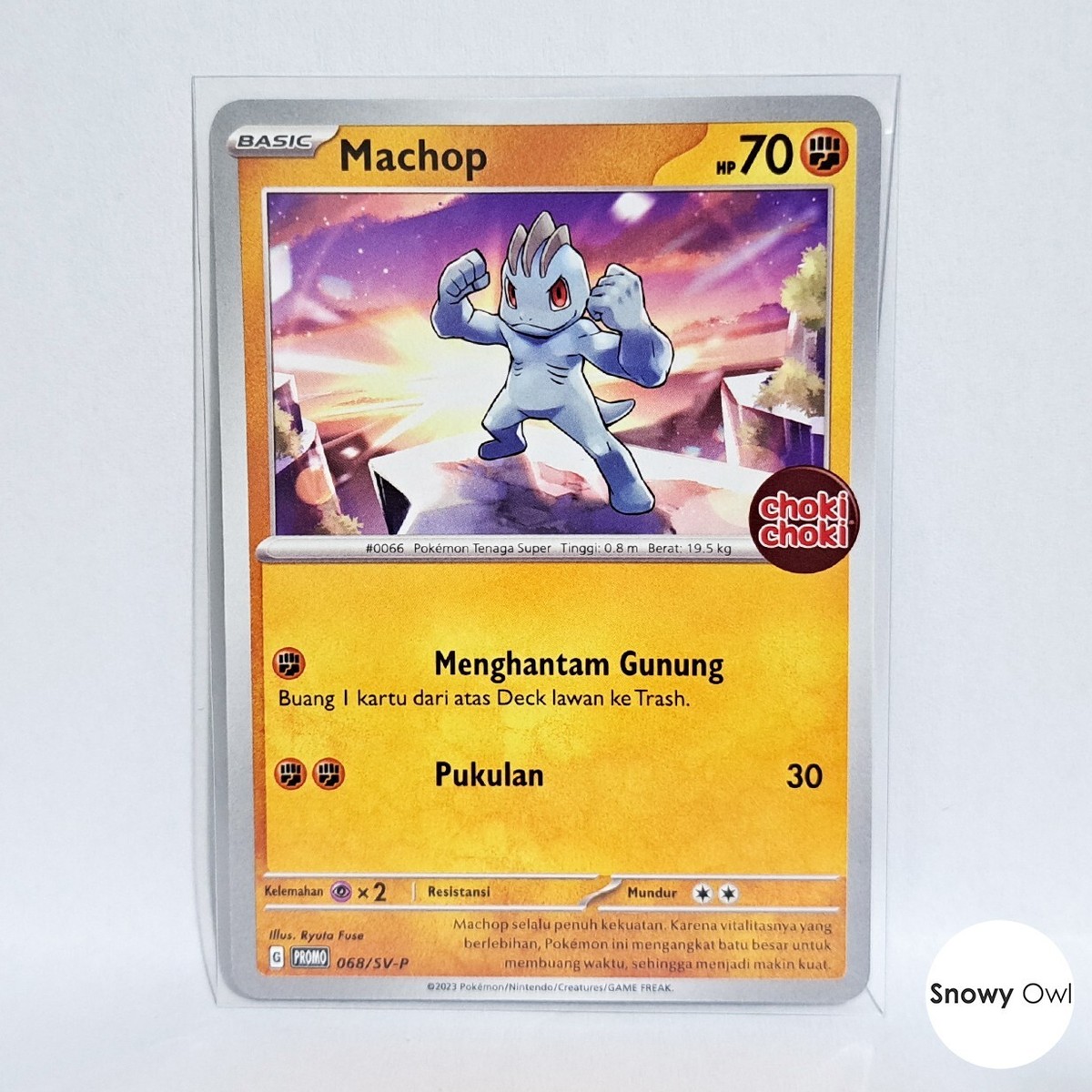 Machop 068/SV-P Choki Choki Stamp Promo Pokemon TCG Card Indonesia