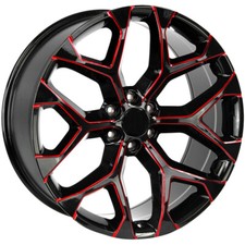 26x10 +24 Performance Replicas PR176 6x5.5 Gloss Black Red Mil Wheels (Set of 4)