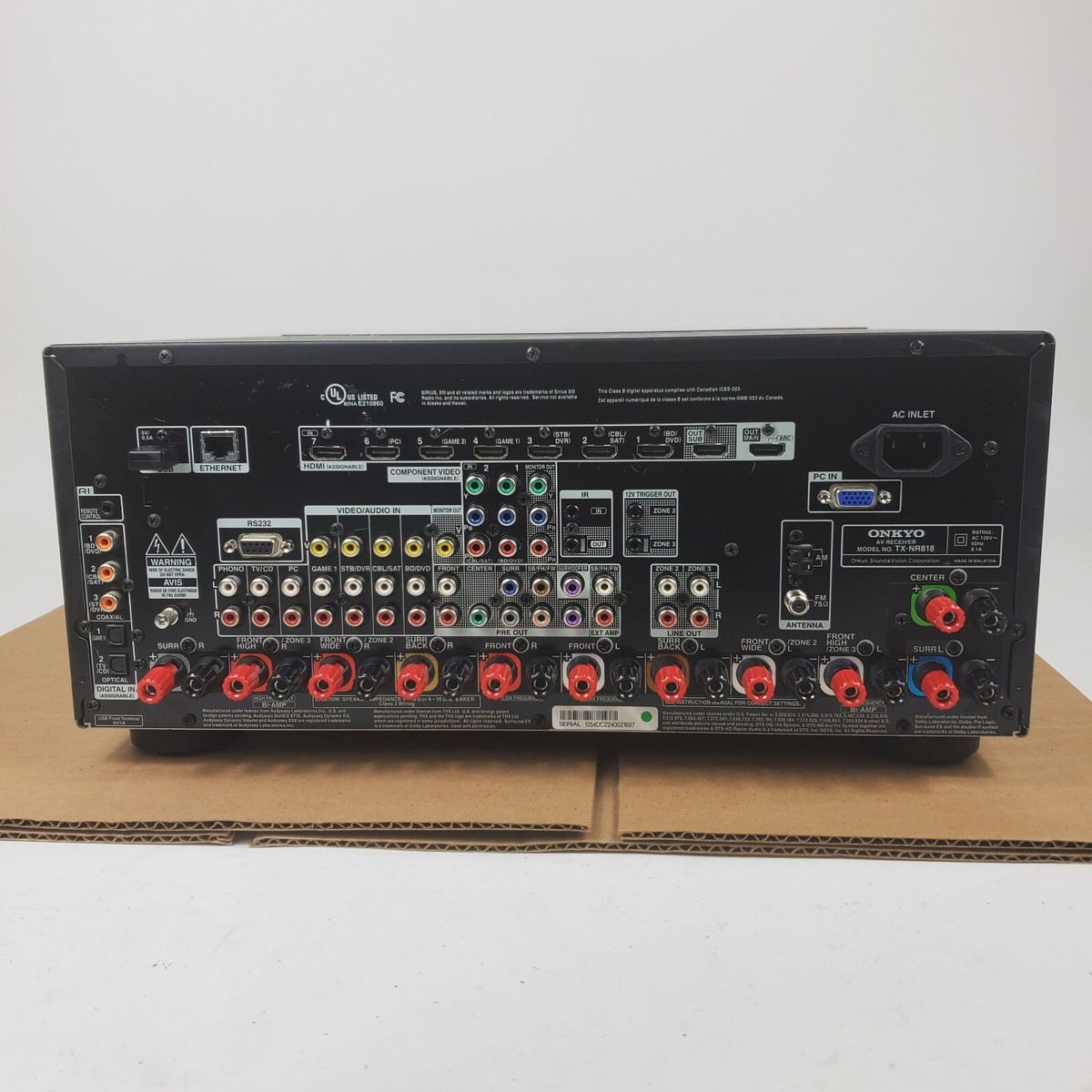 Onkyo TX-NR818 7.2-Channel Network A/V Receiver No Remote | eBay Onkyo TX-NR818 7.2-Channel Network A/V Receiver No Remote | eBay