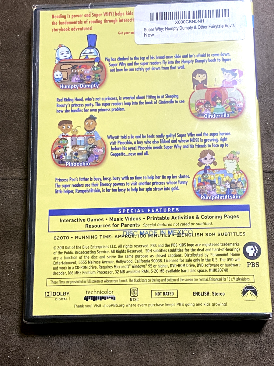 PBS Kids - Humpty Dumpty DVD - 2011 - Educational Preschool