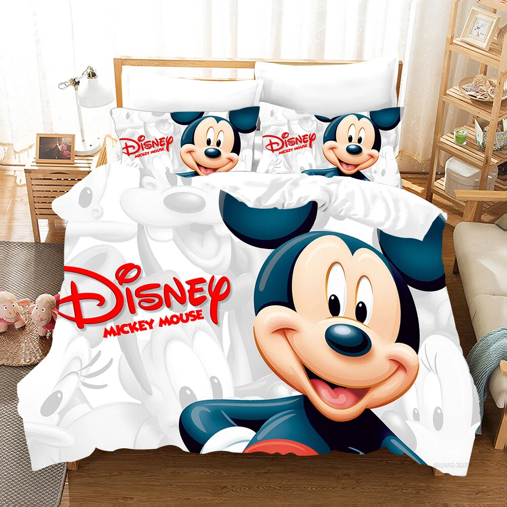 Disney Mickey Bed Cover Pillowcases Bedding Set 2-3 Pieces