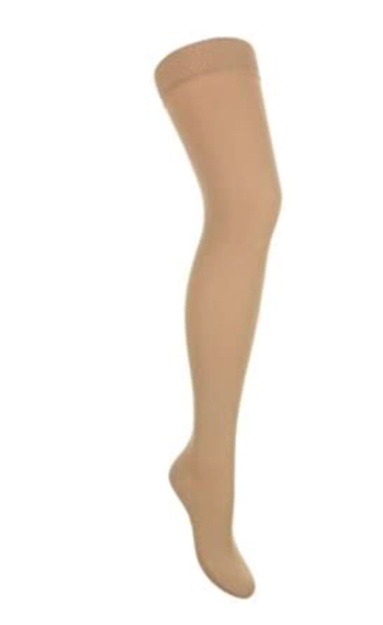 MEDIVEN COMFORT AG/ THIGH STOCKINGS II 20-22 CCL2 PETITE CLOSED TOE CARAMEL 52cm
