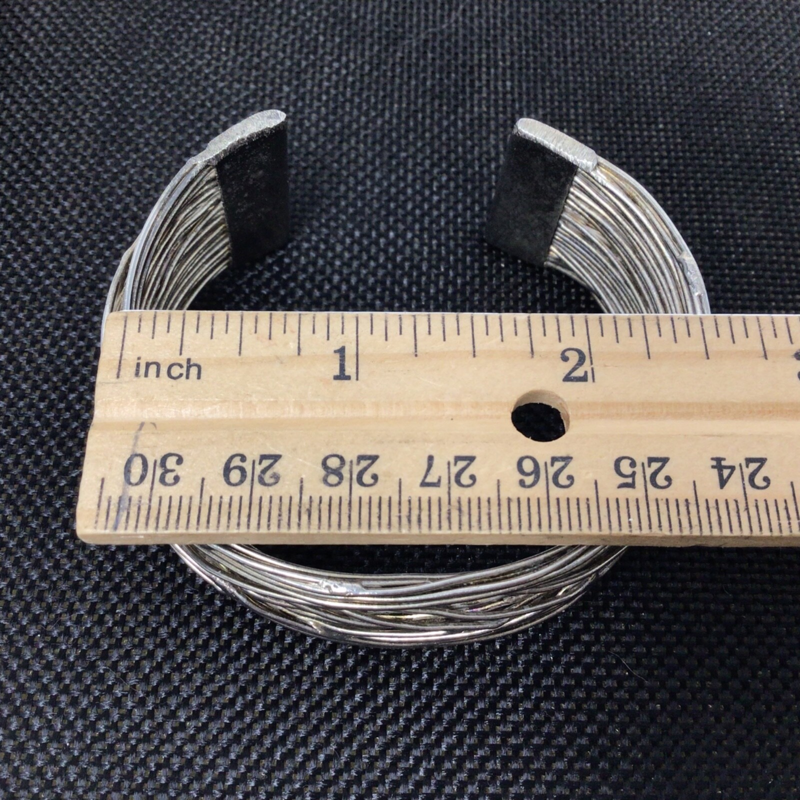 Random Twisted Wire Cuff Bracelet Silvertone Cost… - image 4