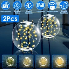 2 Floating LED Pool Lights Solar Powered Lamp Inflatable for Swimming Pool Decor
