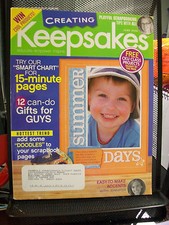 CREATING KEEPSAKES JUNE 2006 MAGAZINE SCRAPBOOKING 15 MINUTE PAGES GIFTS FOR GUY