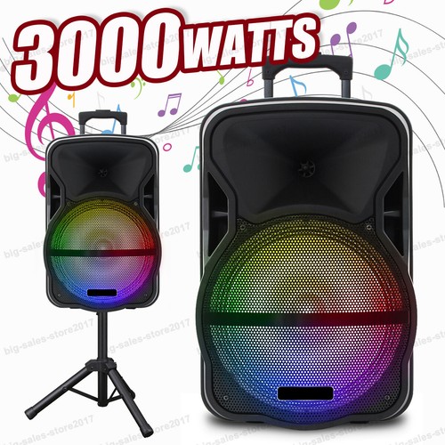 3000W Przenośny głośnik Bluetooth 12" Subwoofer Heavy Bass Sound System Impreza Mikrofon - Zdjęcie 1 z 11