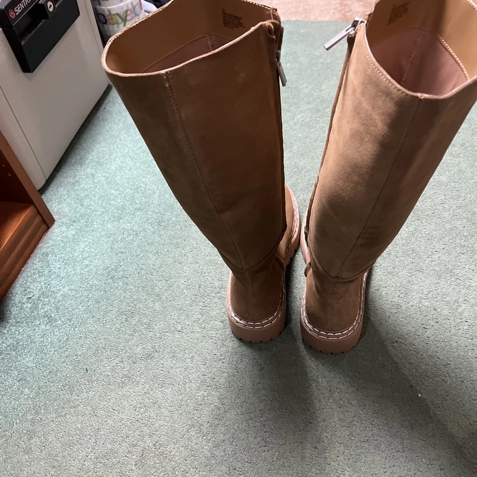 全新带标签 Anthropologie Splendid Amalia Lug 及膝靴 女士 尺寸 7/M — 第 4/4 张图片