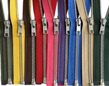 YKK 5 Aluminum Metal Medium Weight Zipper Separating Assorted Colors 7" - 36"
