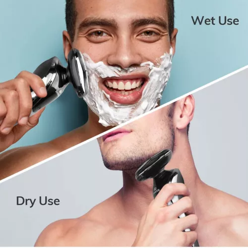 3 In 1 Professional Coreless Dry-wet Razor Men's Rotating Razor Beard Trimmer - Picture 14 of 18