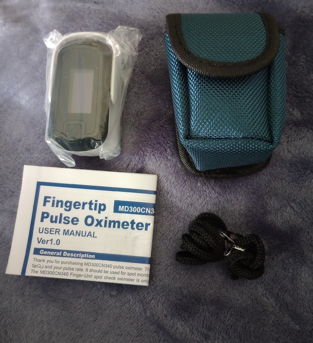 Mibest OLED Finger Pulse Oximeter, O2 Meter, Dual Color White/Black