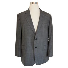 Jos A Bank Men s 46R Gray Glen Plaid Wool 2 BTN Single Vent Blazer