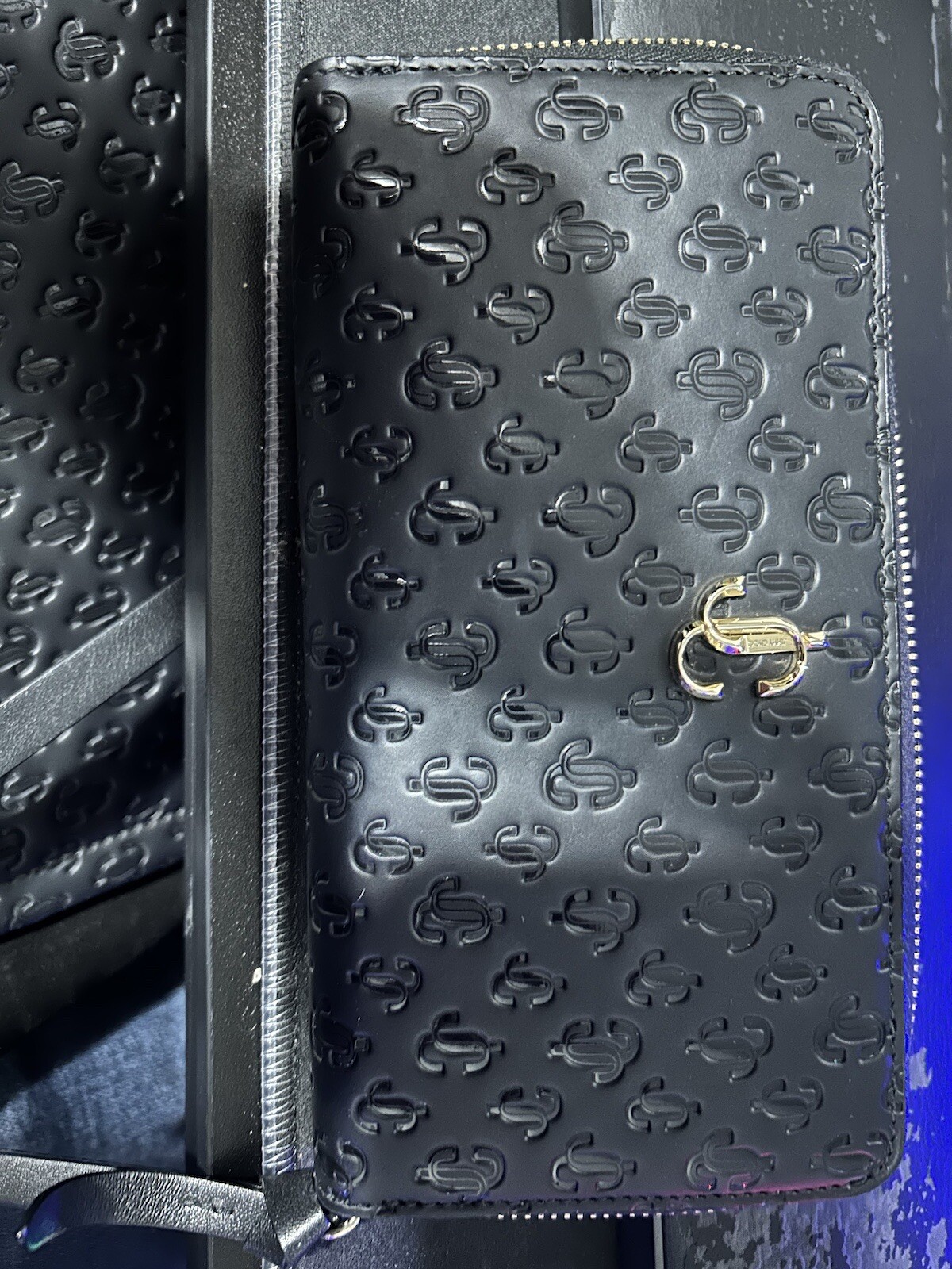 Jimmy Choo Varenne Small Black Tote Bag with Matching Wallet