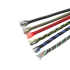 Various Color 4mm Expanding Braided Sleeving Cable Black White Red Orange Purple