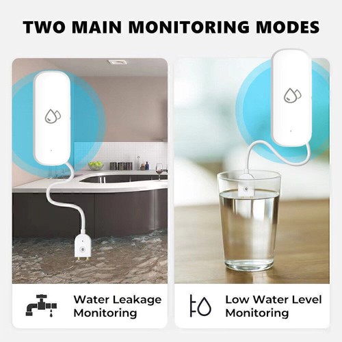 WiFi Wasserleck Wassersensor WLAN-Wassermelder Wasser-Alarm App-Benachrichtigung - Bild 15 von 22