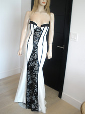 NEW $3K JOHN PAUL ATAKER 2PC BUSTIER SEQUIN DRESS GOWN 6 SO DOLCE GABBANA