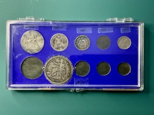 1877 Early Coins Year Set( $1,50c,25c,10c,5c,1c ) See Photos For Details