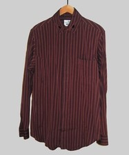VTG VIVIENNE WESTWOOD MAN SHIRT BURGUNDY ITALIAN COTTON ORB BUTTONS SZ: M
