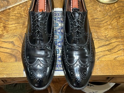 Alden 928 Black Calfskin Wing Tip Bal