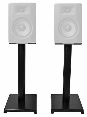 Pair 21  Black Steel Studio Monitor Speaker Stands For M-Audio BX8 D3 Monitors