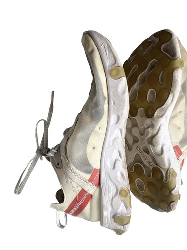 Nike React Element 87 Sail White Light Bone Red AQ1090-100 Men's 8.5 - Picture 7 of 12
