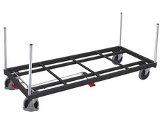 Schwerlastwagen 2080x880x930 mm Traglast 500 Kg mit Rungen anthrazit