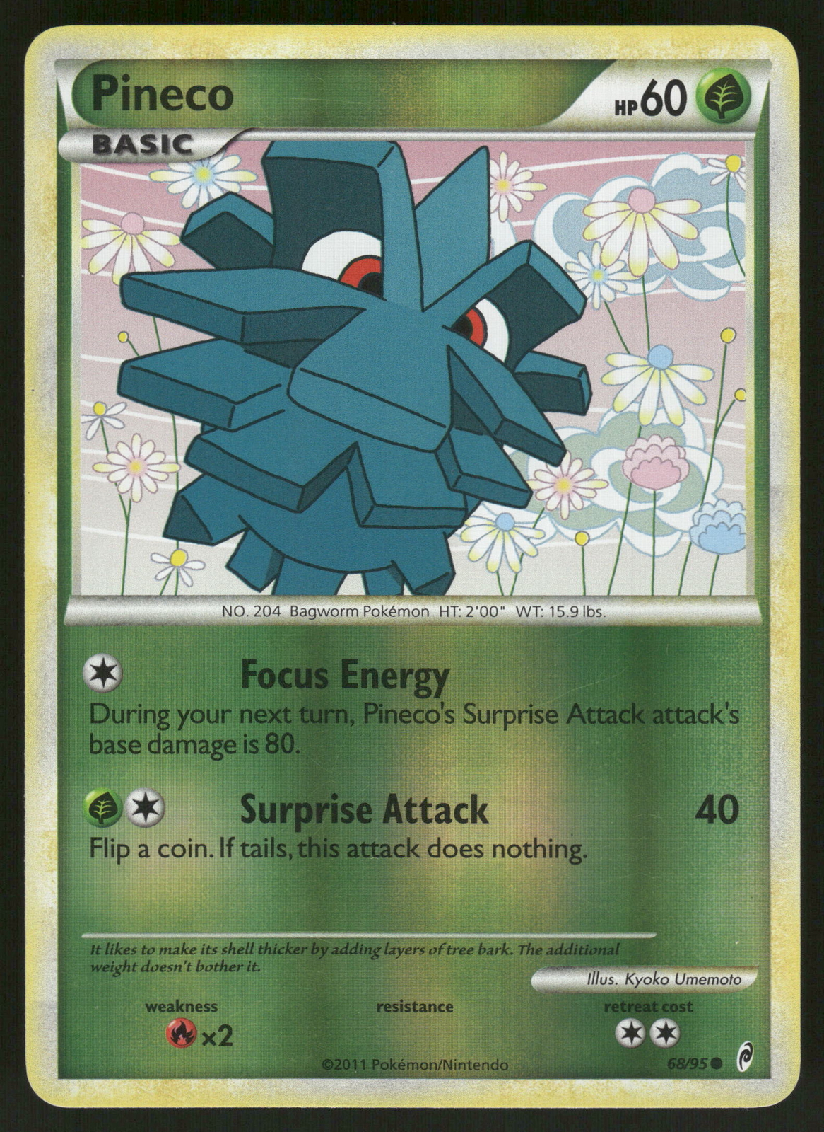 Pineco Reverse Holo 68/95 Call of Legends Pokemon