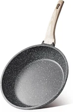 CAROTE Non Stick Frying Pans,Nonstick Granite Fry Pan Egg 10, Black 