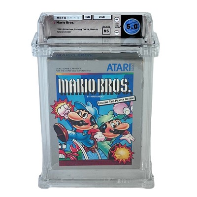 Atari 5200 Mario Bros WATA 5.0 Silver Box Graded - Wata Error, see description