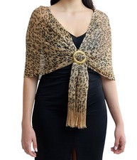 Sparkling Metallic Shawls and Wraps with Buckle,for Evening Dresses Party Wed...
