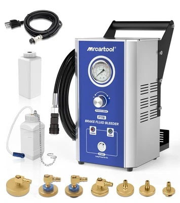 MRCARTOOL Dispositivo de purga de frenos eléctrico dispositivo de purga purga de frenos con adaptador