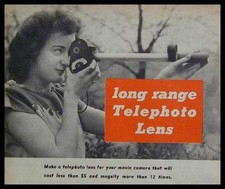 Telephoto Lens Bell Howell Filmo 1950 How-To Build PLANS