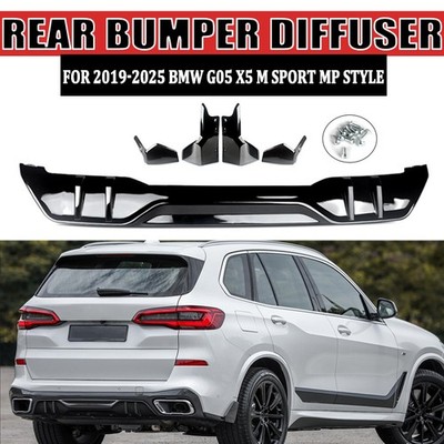 For 2019-2025 BMW G05 X5 M Sport MP Style Rear Bumper Diffuser Lip Gloss black