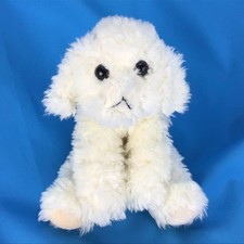 RARE Russ MUFFIN Dog Bichon Frise 23218 Stuffed Animal White Plush Maltese 8"