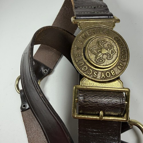 BSA Genuine Leather Belt 'Be Prepared' Buckle Size 38 BH-358
