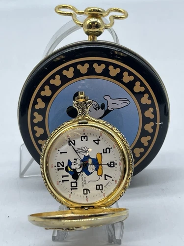 Disney Mens Verichron Vintage Mickey Mouse Pocket Watch (Train Ticket) MPW-94200