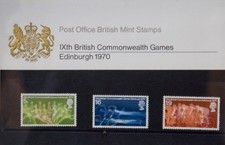 British MINT 1970 Stamp Presentation Pack IXth Commonwealth Games Edinburgh  #19