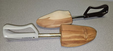 Lot of 2 Wood Shoe Stretcher Tree Adjustable Stretcher Medium 1 Split Spreader 