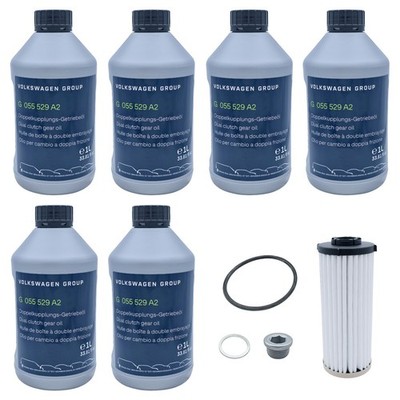 VW Original 6L DSG Öl Set G 055529A2 Getriebeölset Öl Filter Dichtung Schraube