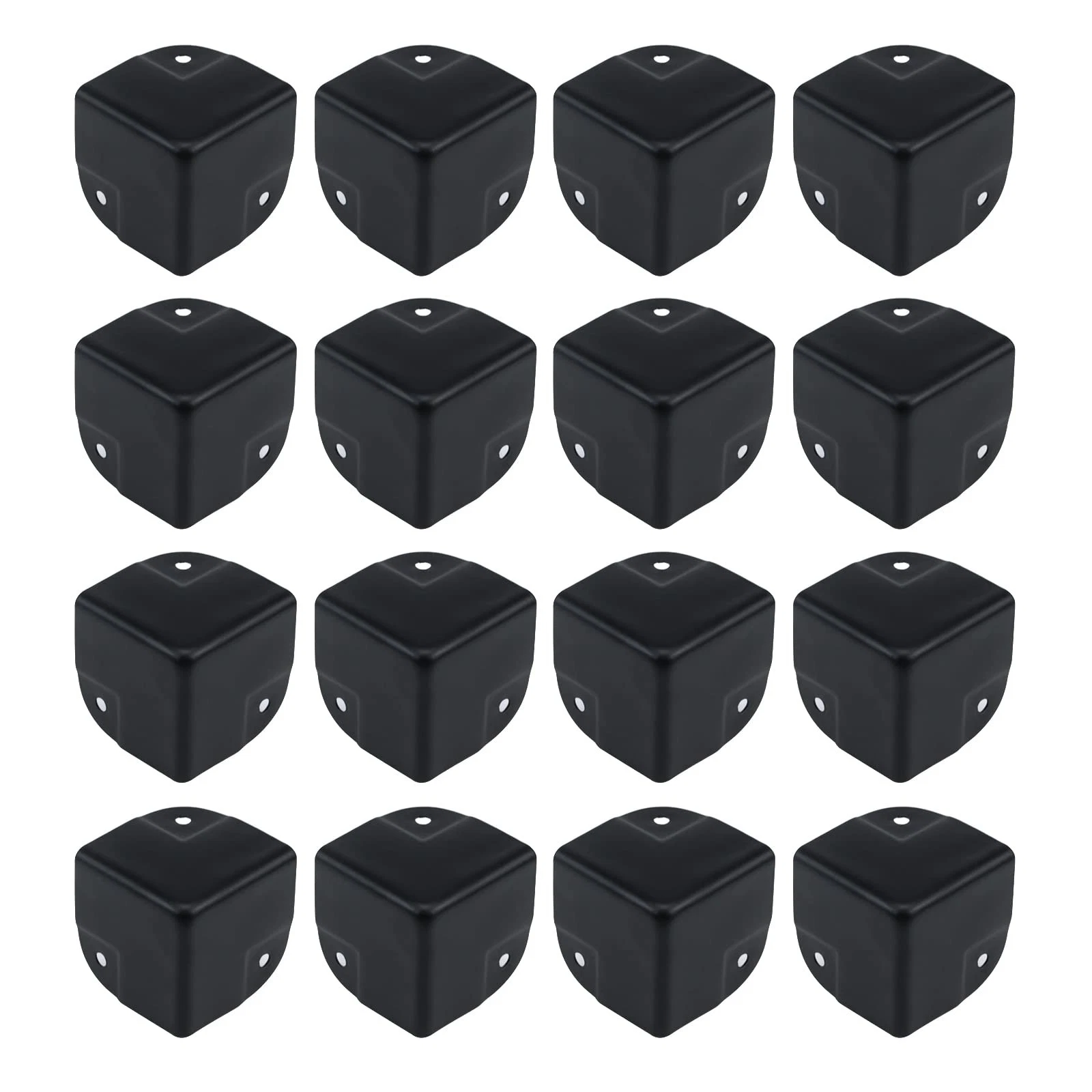Antrader 16Pcs Black Metal Corner Protector,1.57" Box Edge 40×40×40mm,