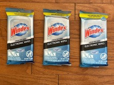 3 Pc Windex Electronic Cleaning Wipes Pre-Moistened Screen Wipes for TVs Phones
