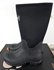 NIB - Bogs Mens WORKMAN 17" Black Rubber Pull On Waterproof Boots Sz 13 OR 14
