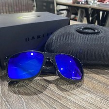 Oakley Holbrook Black Sunglasses Blue Mirror Prizm Lens UV Protection
