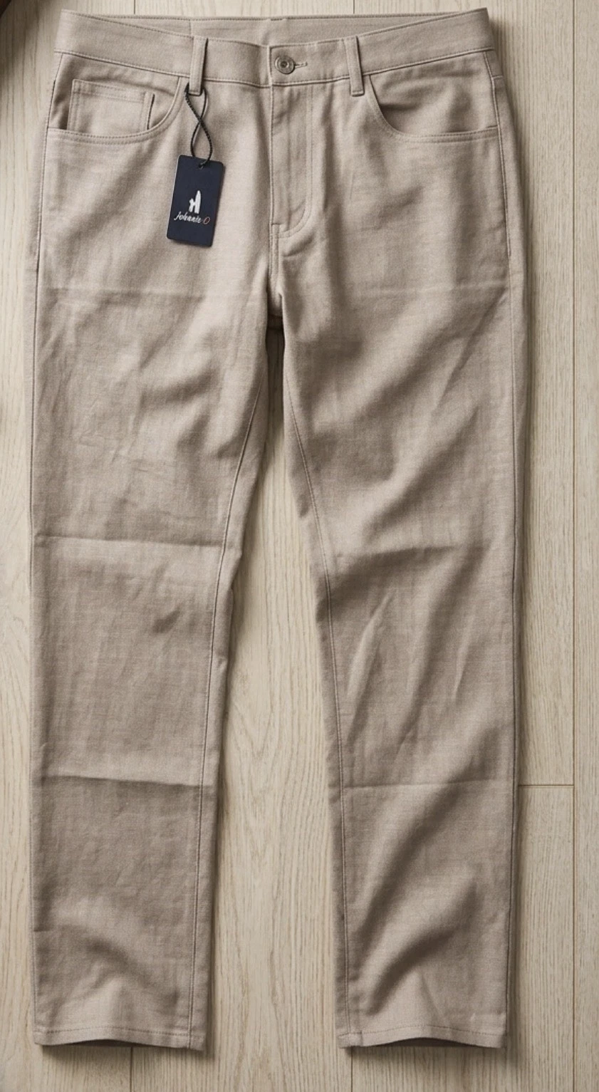 Johnnie O Men’s Pants 34x34 Light Khakis Glendale Trousers Chinos 5 Pocket $178