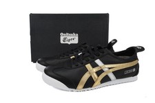 Men  s Size Onitsuka Tiger Mexico 66 'Black Gold Metallic' Sneakers