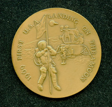 Medallic Arts APOLLO 11 1969 FIRST USA LANDING ON THE MOON Bronze Medal