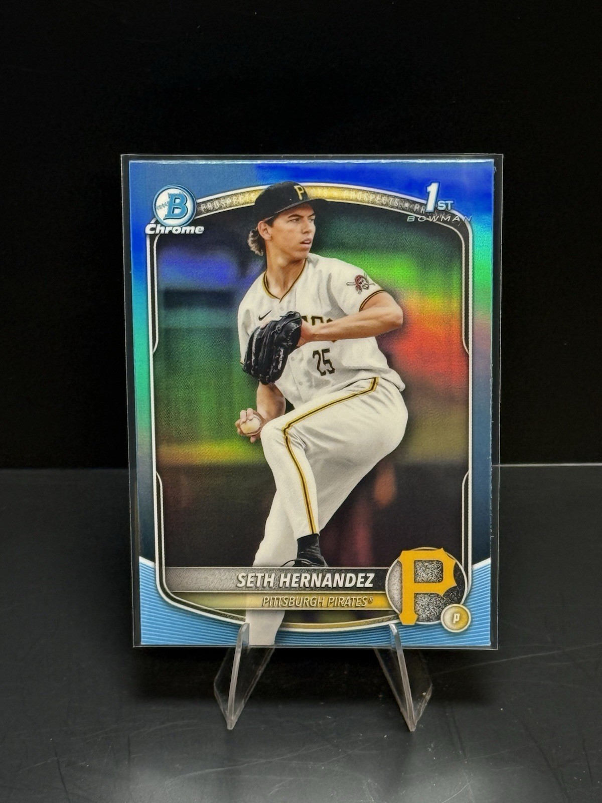 2025 1st Bowman Draft Prospect Seth Hernandez Sky Blue Chrome Refractor BDC-25